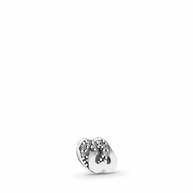 Pandora Entwined Love Petite Locket Charm Ireland - Sterling Silver/Cubic Zirconia - 186279BNZ